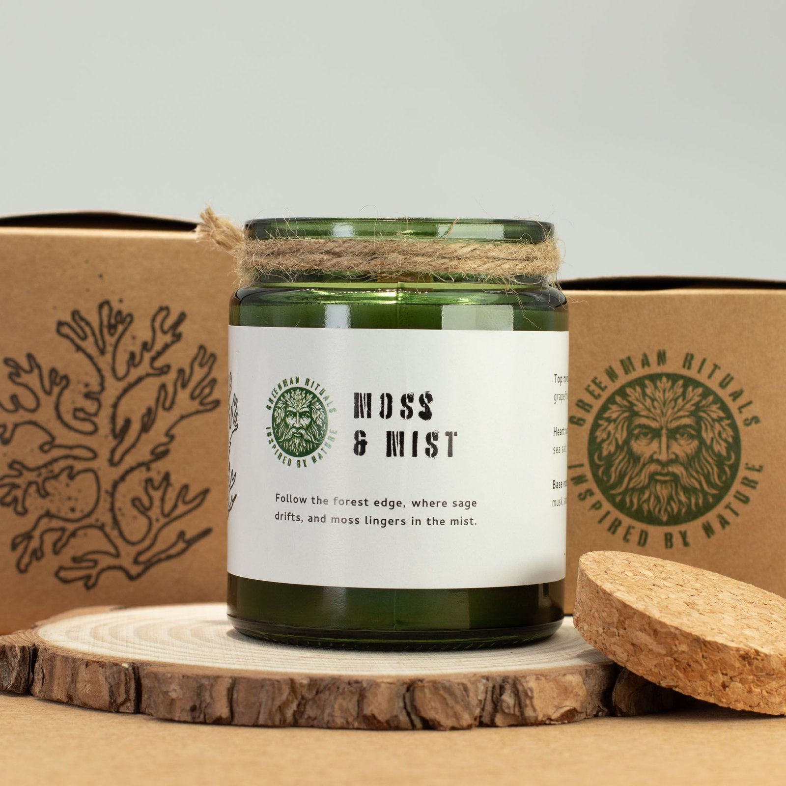 Greenman Woodwick Soy Candle - Moss &Amp; Mist 5 greenman woodwick soy candle - moss & mist - image 5