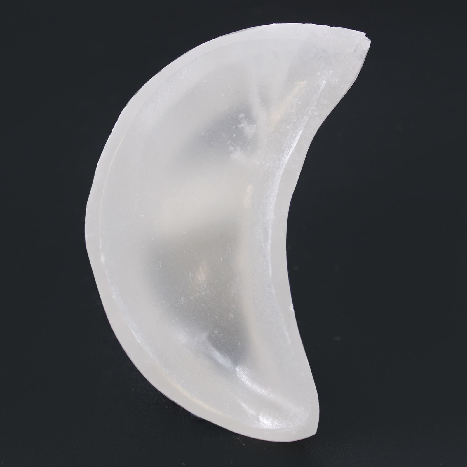 Selenite Moon Bowl - 10Cm 2 selenite moon bowl - 10cm - image 2
