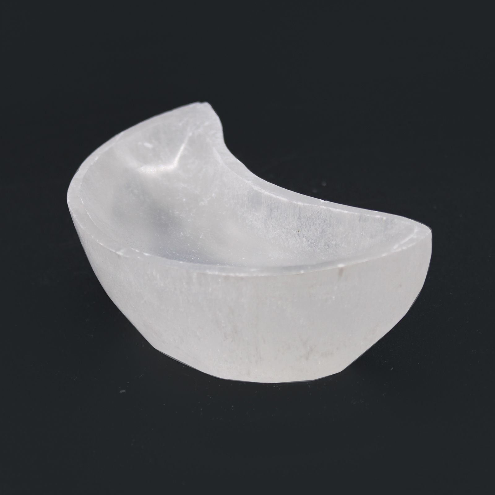 Selenite Moon Bowl - 10Cm 3 selenite moon bowl - 10cm - image 3