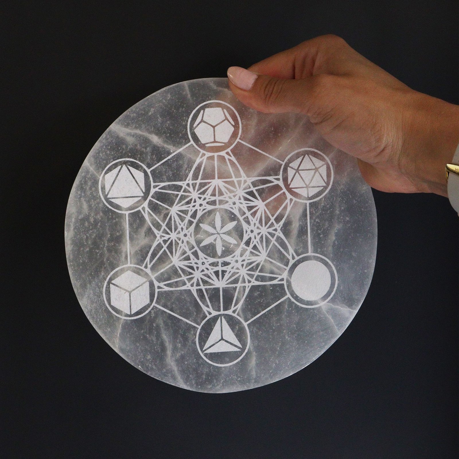 Large Charging Plate 18Cm - Sacred Geometry 3 large charging plate 18cm - sacred geometry - image 3