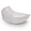Selenite Moon Bowl 15cm | Mystic Grove Selenite moon bowl 15cm carved by hand crescent natural gypsum lunar altar Mystic Grove UK
