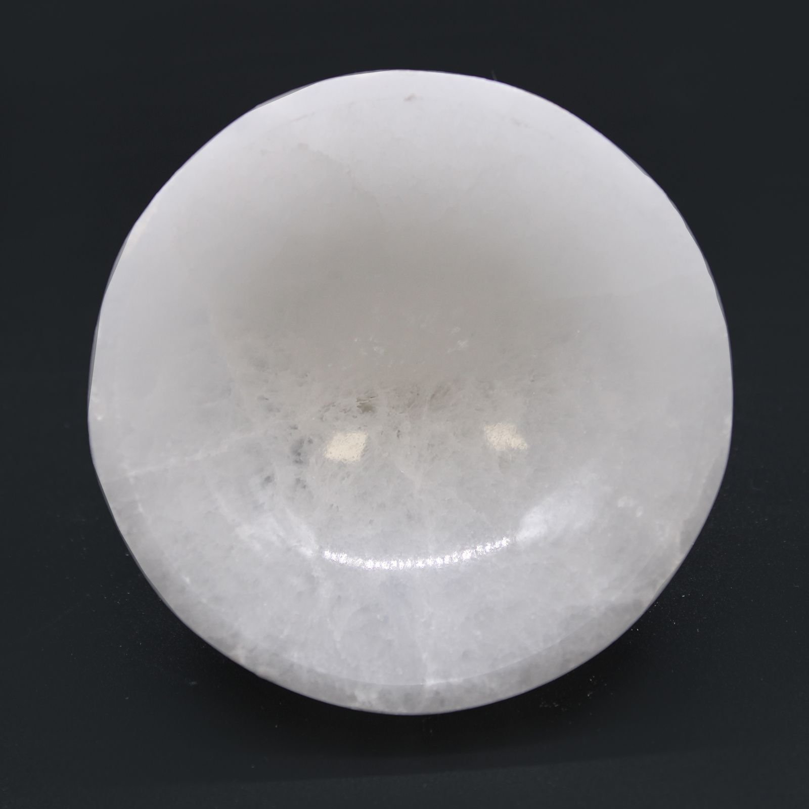 Selenite Round Bowl - 10Cm 3 selenite round bowl - 10cm - image 3