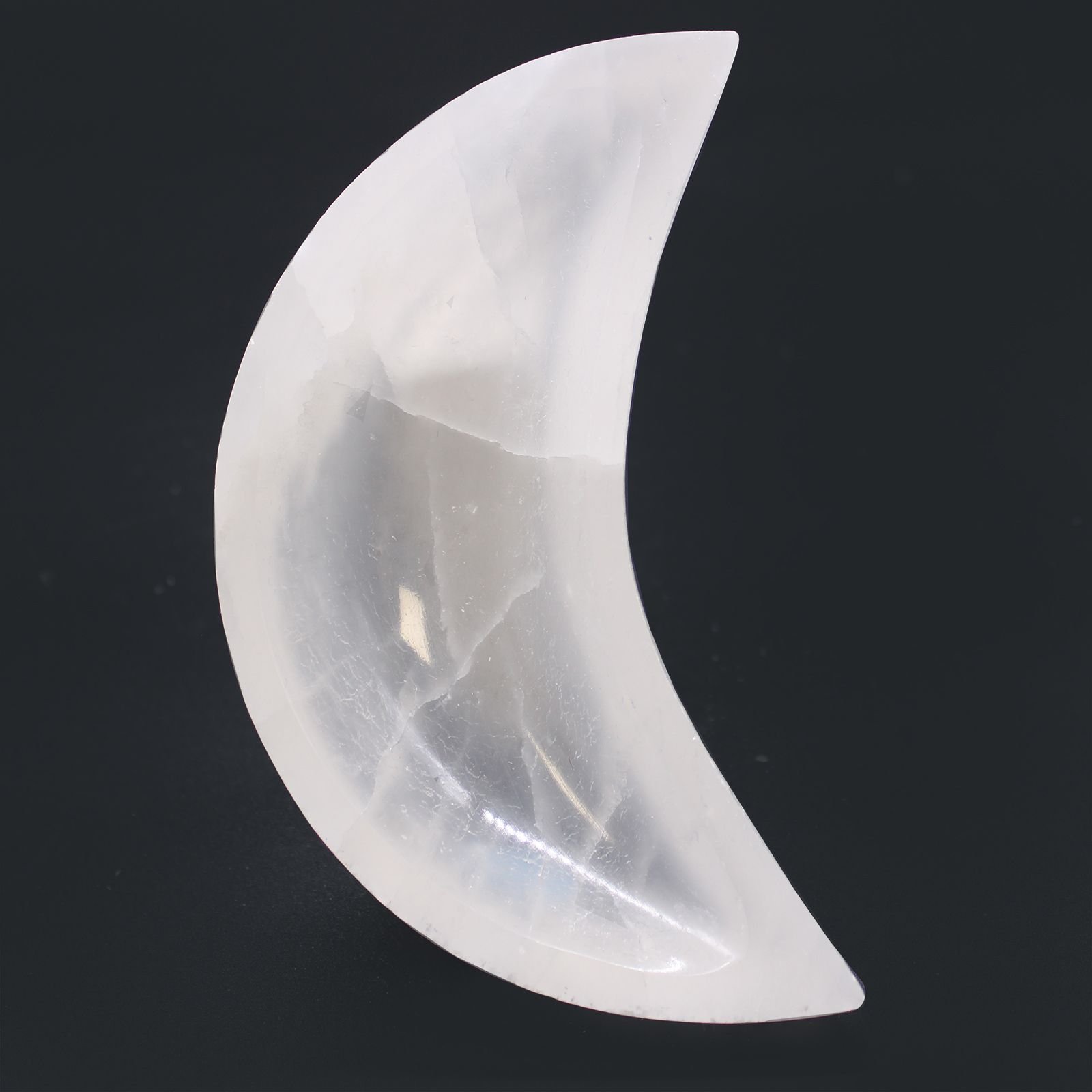 Selenite Moon Bowl - 15Cm 2 selenite moon bowl - 15cm - image 2