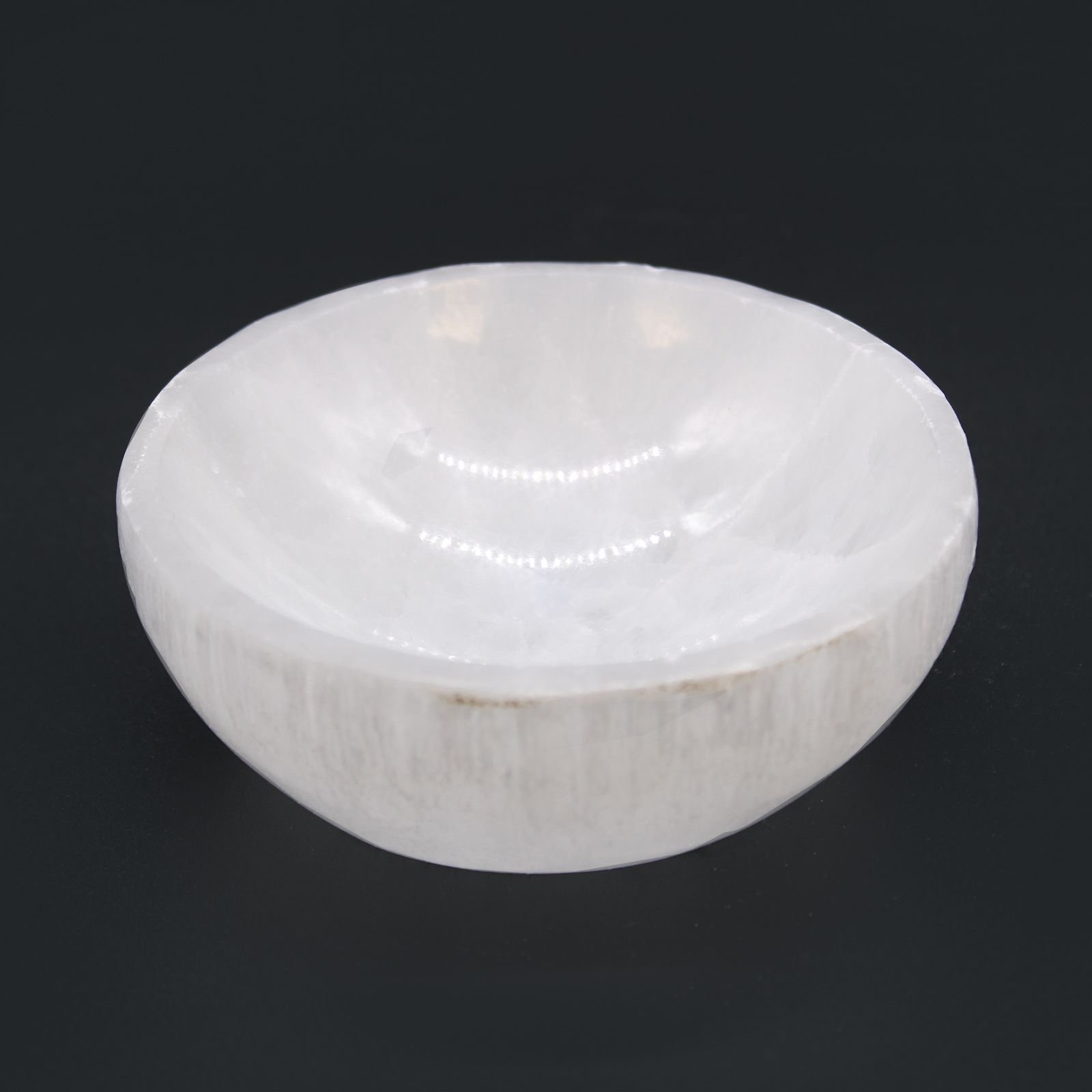 Selenite Round Bowl - 10Cm 5 selenite round bowl - 10cm - image 5