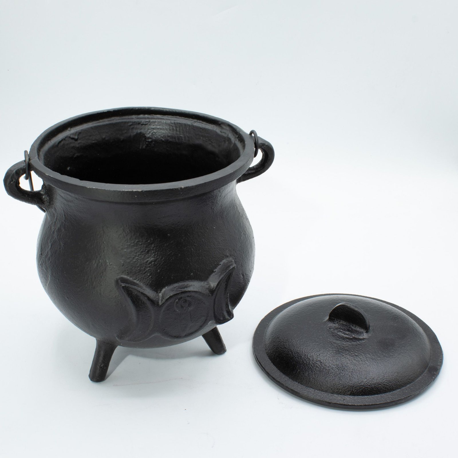 Extra Huge Cast Iron Cauldron With Triple Moon 23X18Cm (At Least 4Kg) 3 extra huge cast iron cauldron with triple moon 23x18cm (at least 4kg) - image 3