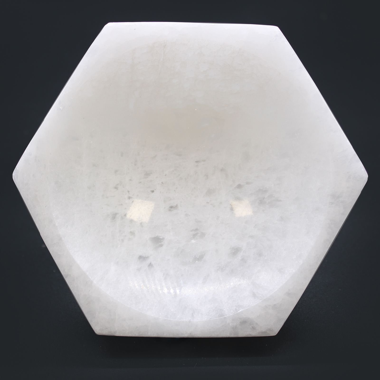 Selenite Hex Bowl - 15Cm 5 selenite hex bowl - 15cm - image 5