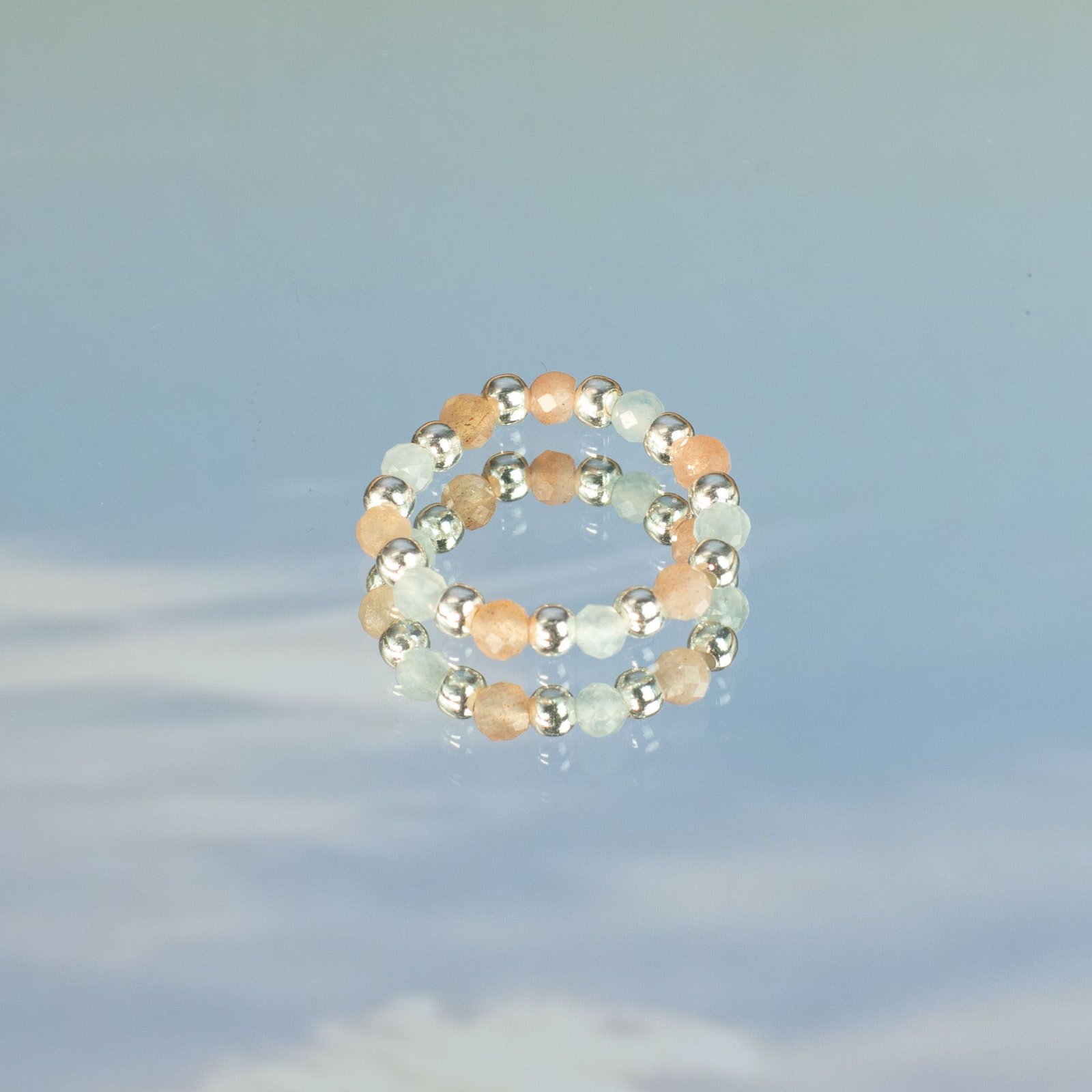 Nymph Spirit Gemstone Ring Set - Sea Sunset 9 nymph spirit gemstone ring set - sea sunset - image 9