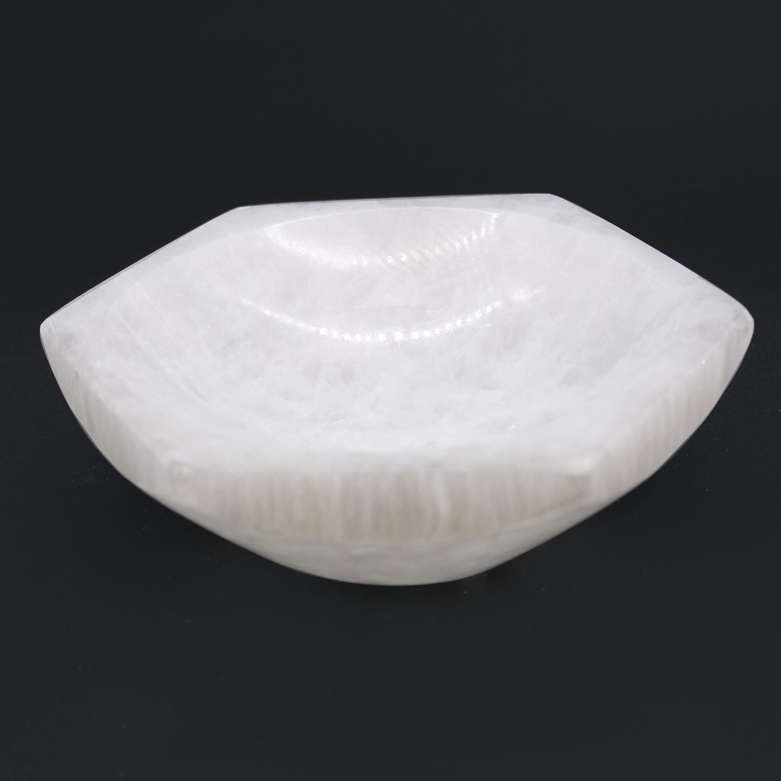 Selenite Hex Bowl - 15Cm 2 selenite hex bowl - 15cm - image 2