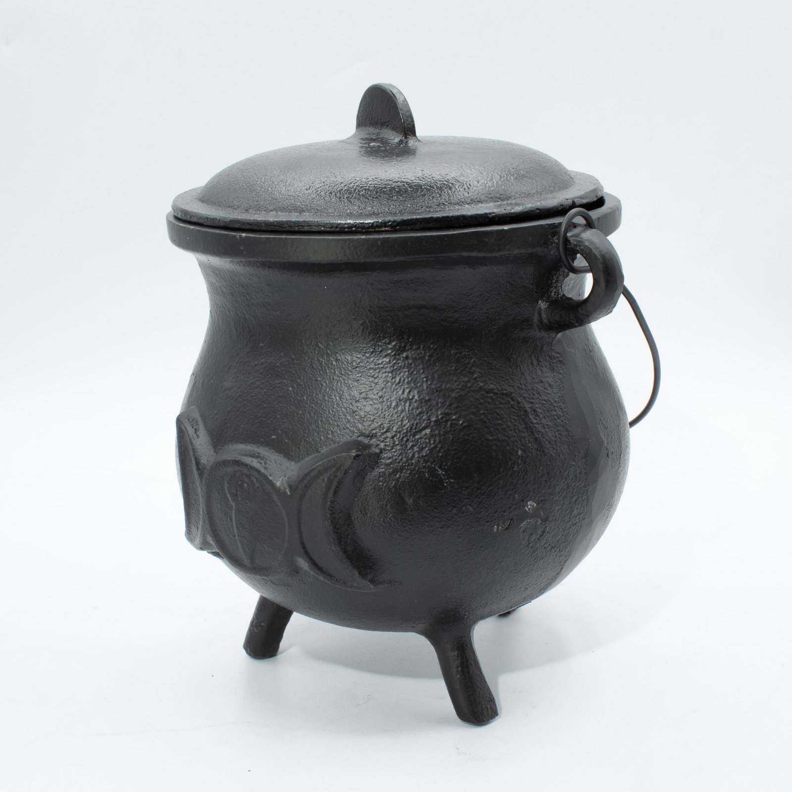 Extra Huge Cast Iron Cauldron With Triple Moon 23X18Cm (At Least 4Kg) 5 extra huge cast iron cauldron with triple moon 23x18cm (at least 4kg) - image 5