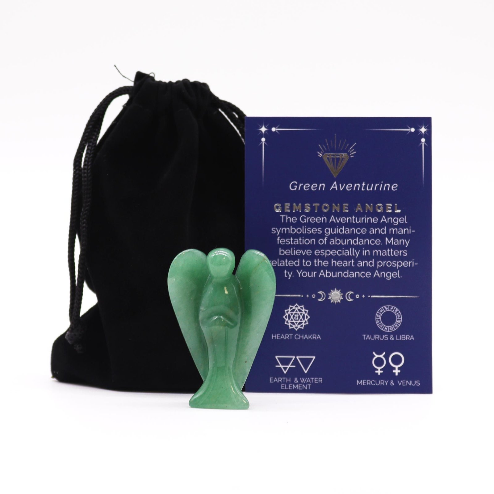 Green Aventurine Angel Carving 1 green aventurine angel carving – 50mm crystal angel figurine in soothing green aventurine