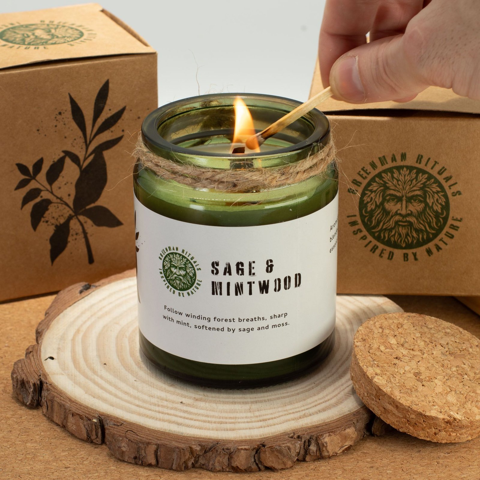 Greenman Woodwick Soy Candle - Twilight Vine 6 greenman woodwick soy candle - twilight vine - image 6