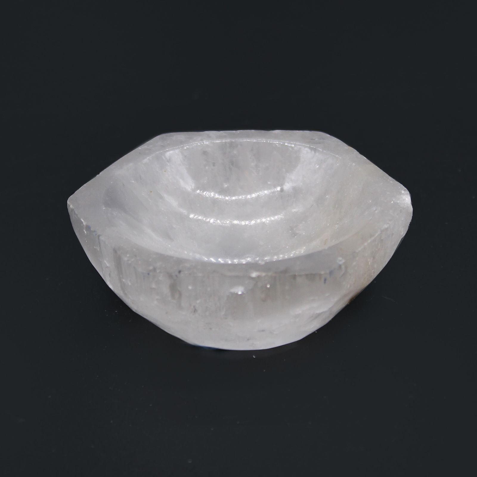 Selenite Hex Bowl - 6Cm 3 selenite hex bowl - 6cm - image 3