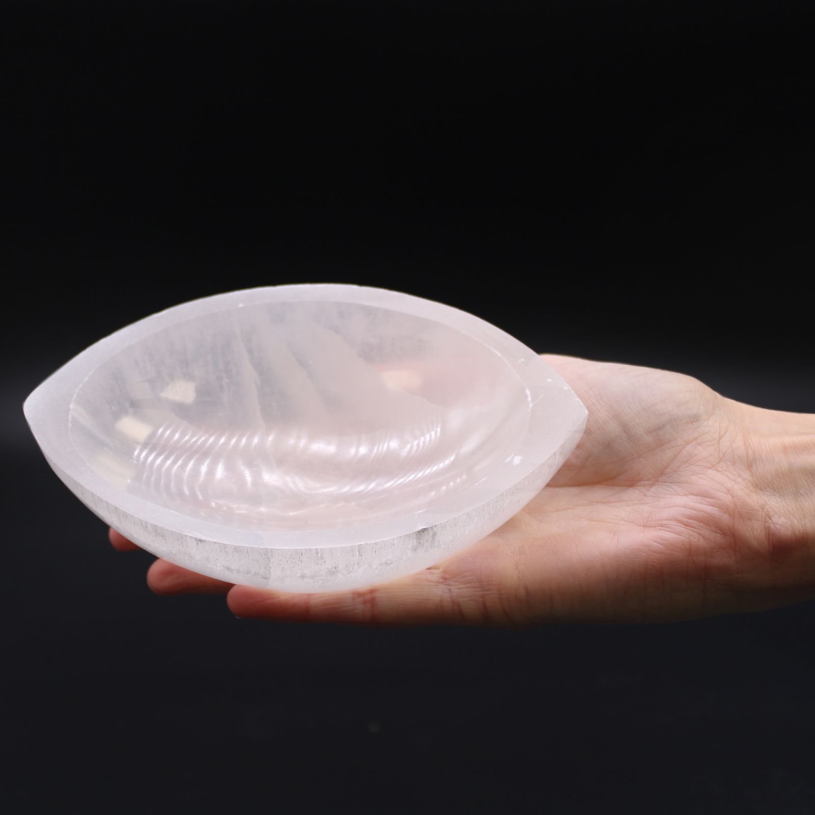 Selenite Eye Bowl - 15Cm 3 selenite eye bowl - 15cm - image 3