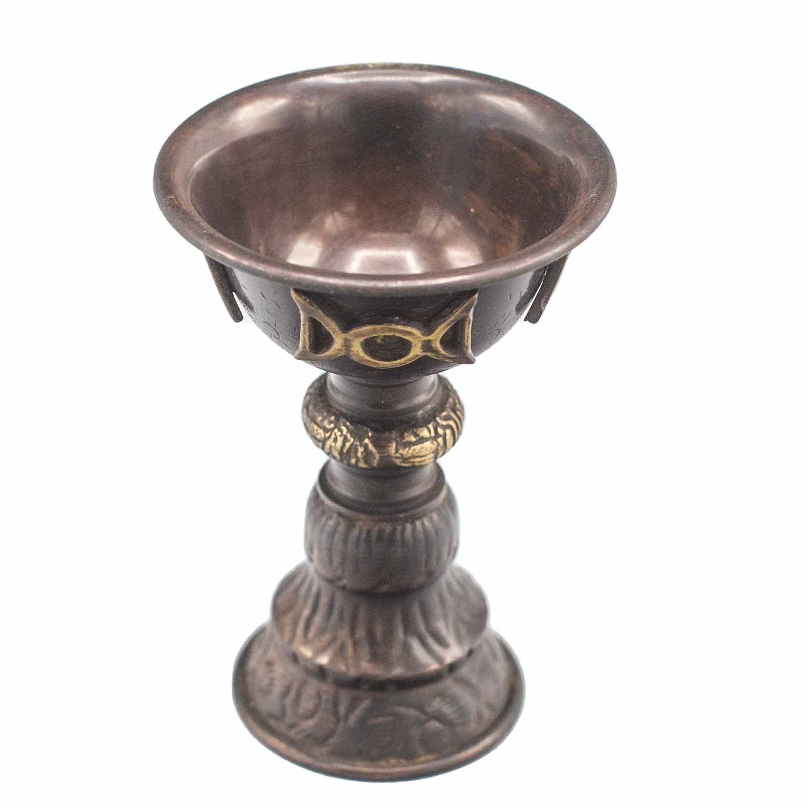 Antique Copper Ritual Goblet With Triple Moon 8X13Cm 2 antique copper ritual goblet with triple moon 8x13cm - image 2