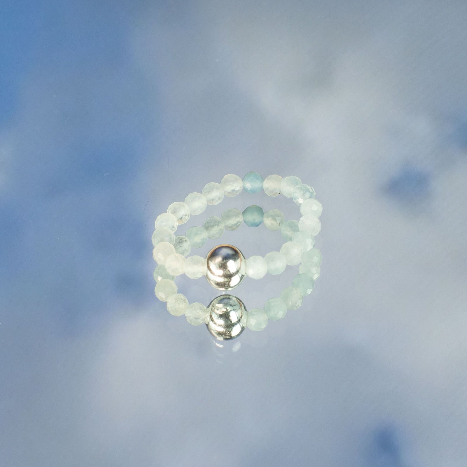 Nymph Spirit Gemstone Ring Set - Endless Ocean 1 nymph spirit gemstone ring set - endless ocean