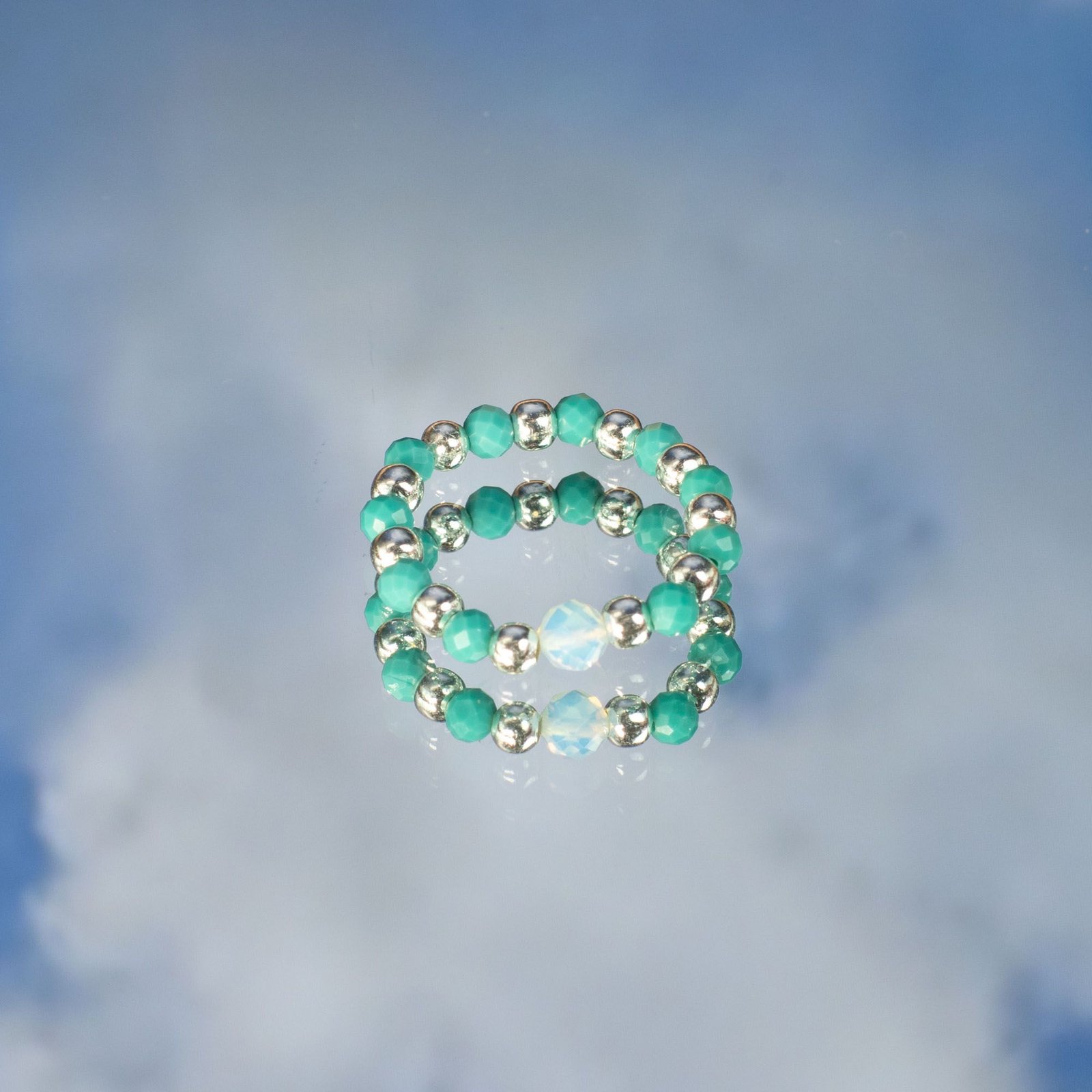Nymph Spirit Gemstone Ring Set - Endless Ocean 2 nymph spirit gemstone ring set - endless ocean - image 2