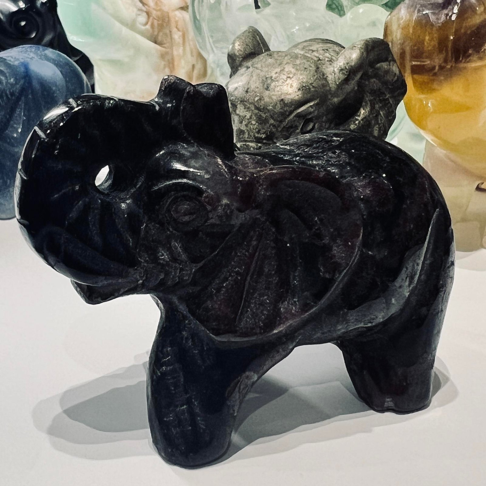Crystal Elephant Carving, Mystic Grove UK
