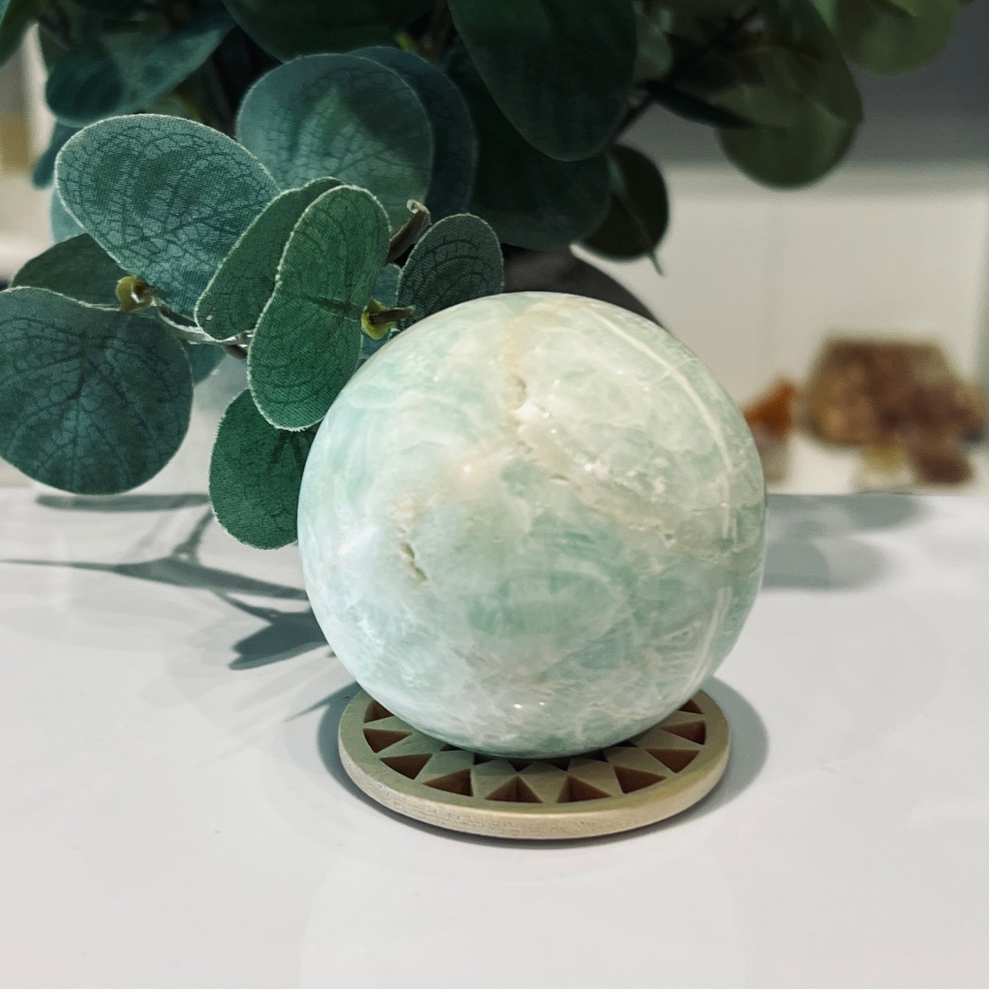 Hemimorphite Sphere 60mm 281g 6 Hemimorphite Sphere 60mm 281g - Image 6