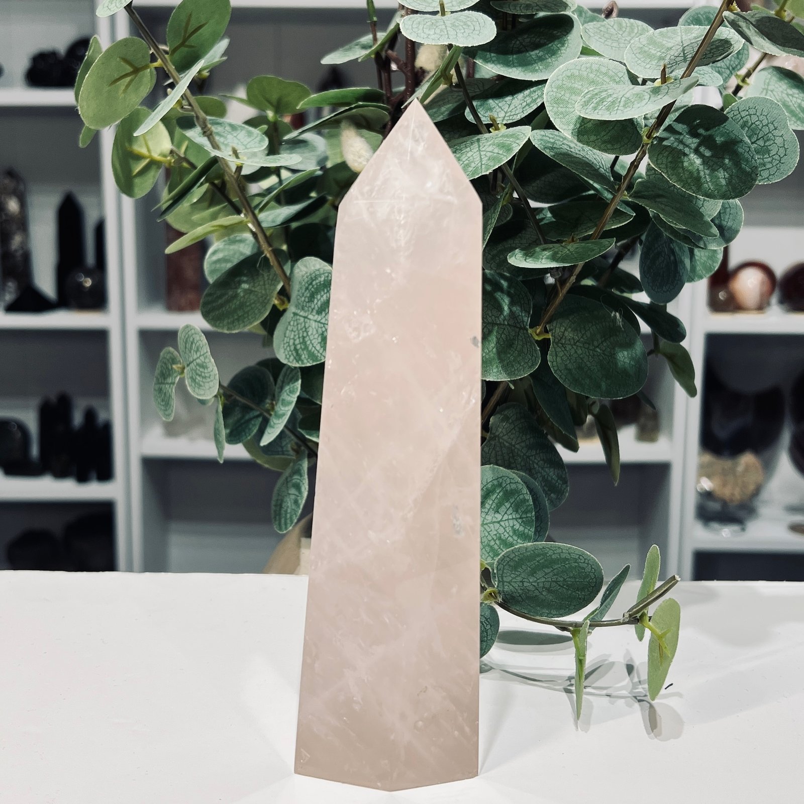 Rose Quartz Tower 19cm, Mystic Grove UK