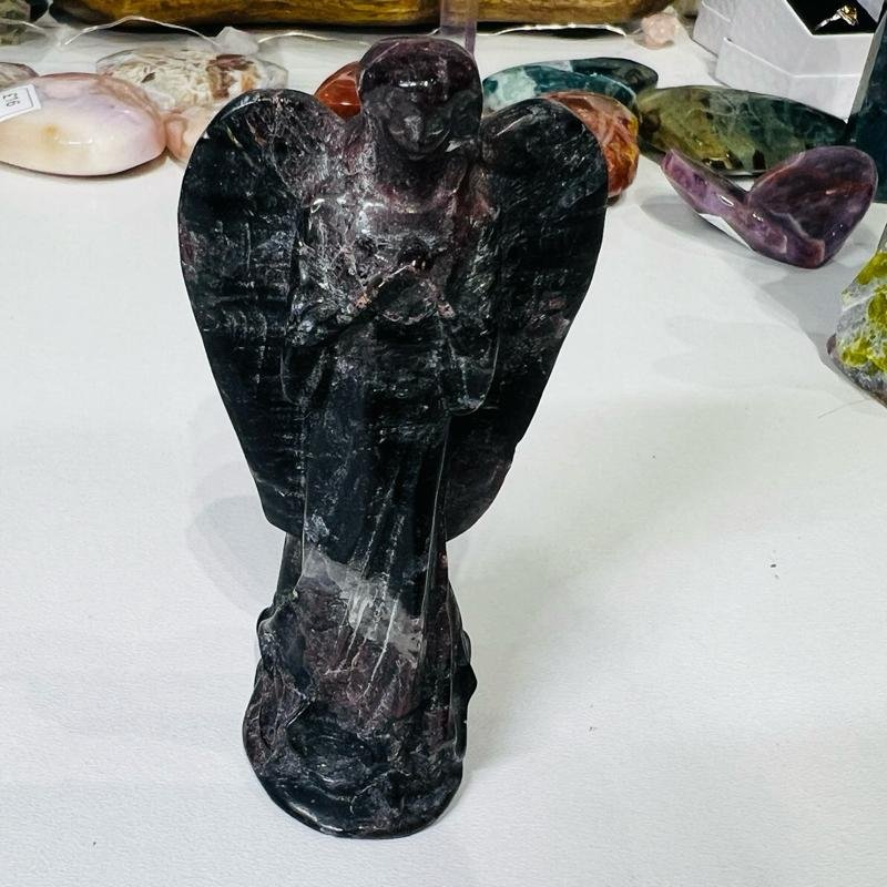 Garnet in matrix crystal angel figurine 10cm Garnet in matrix crystal angel figurine 10cm