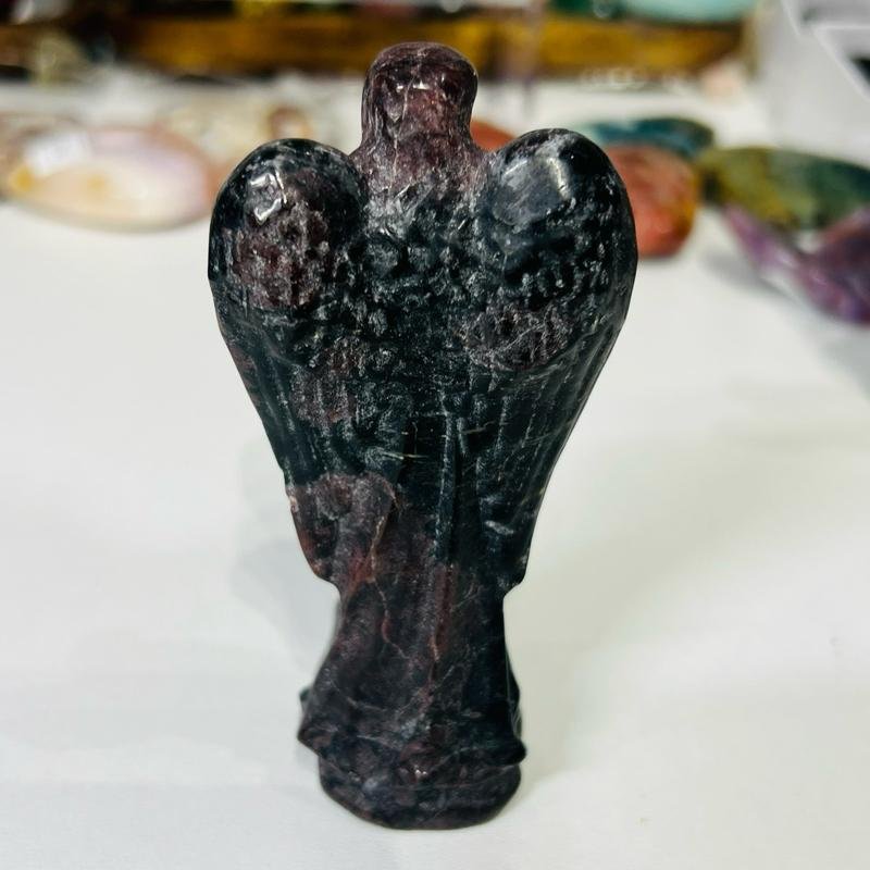 Garnet in matrix crystal angel figurine 10cm Garnet in matrix crystal angel figurine 10cm