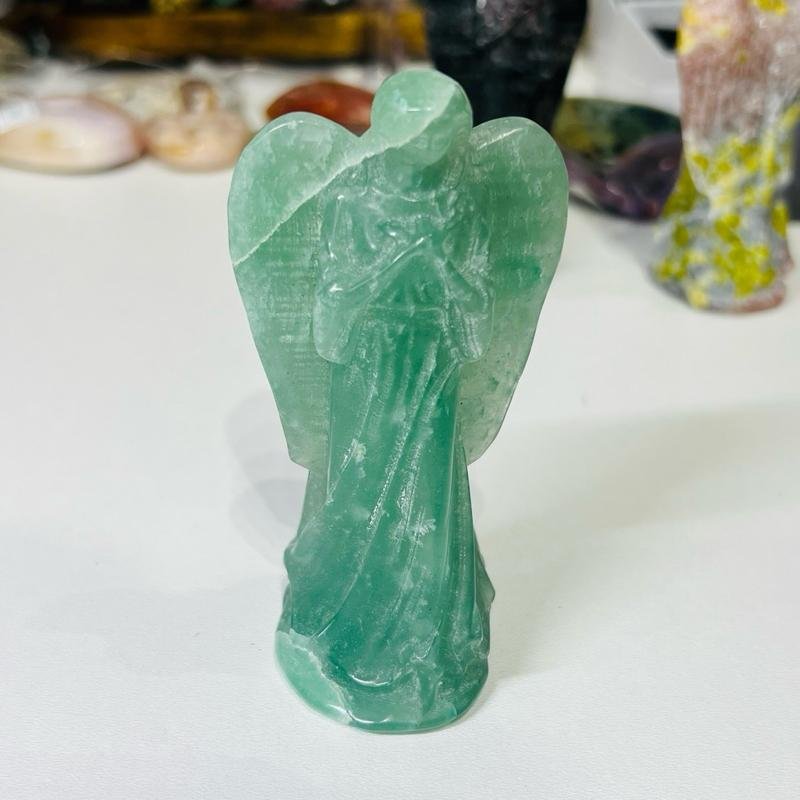 Green aventurine crystal angel figurine 10cm Green aventurine crystal angel figurine 10cm