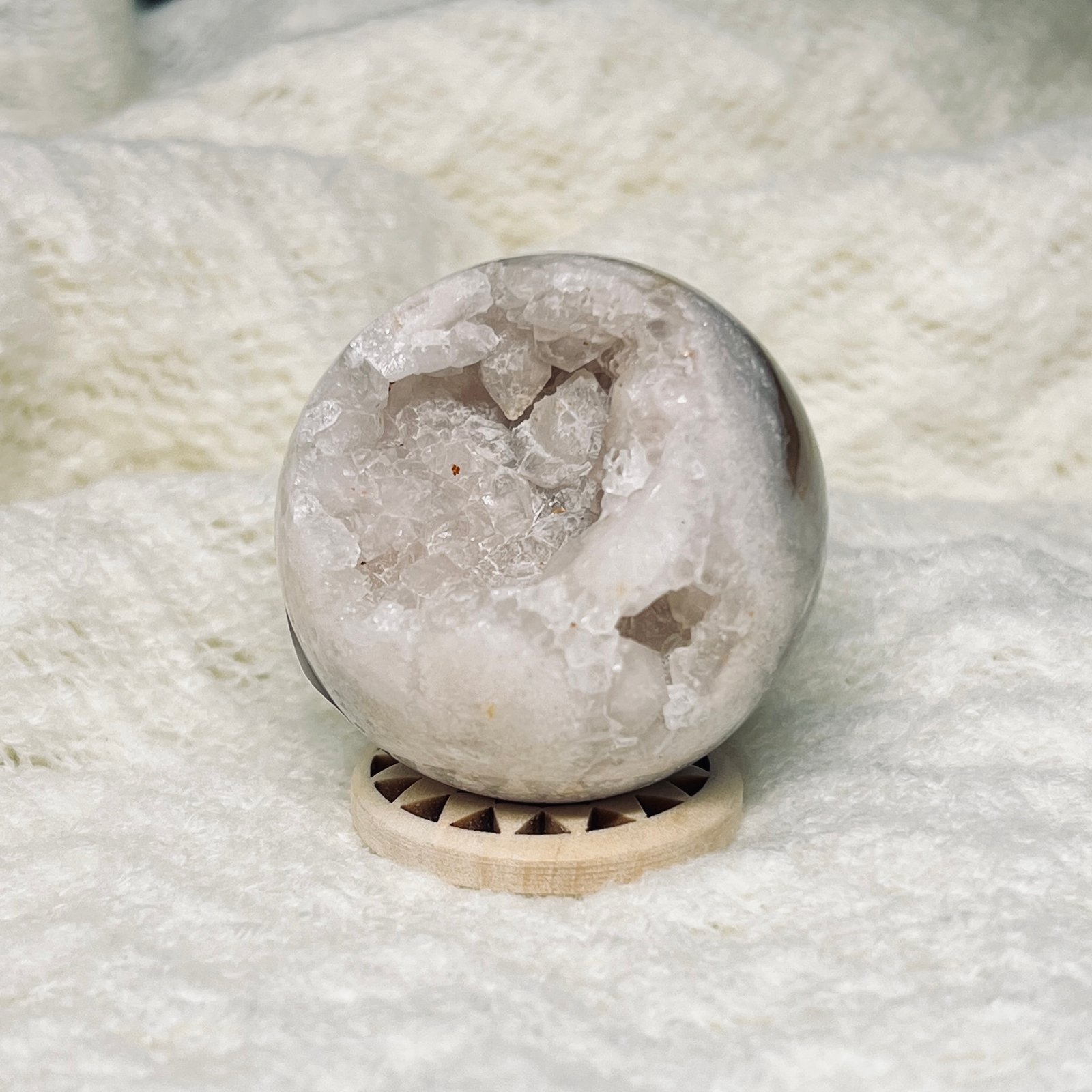 Pink amethyst sphere D