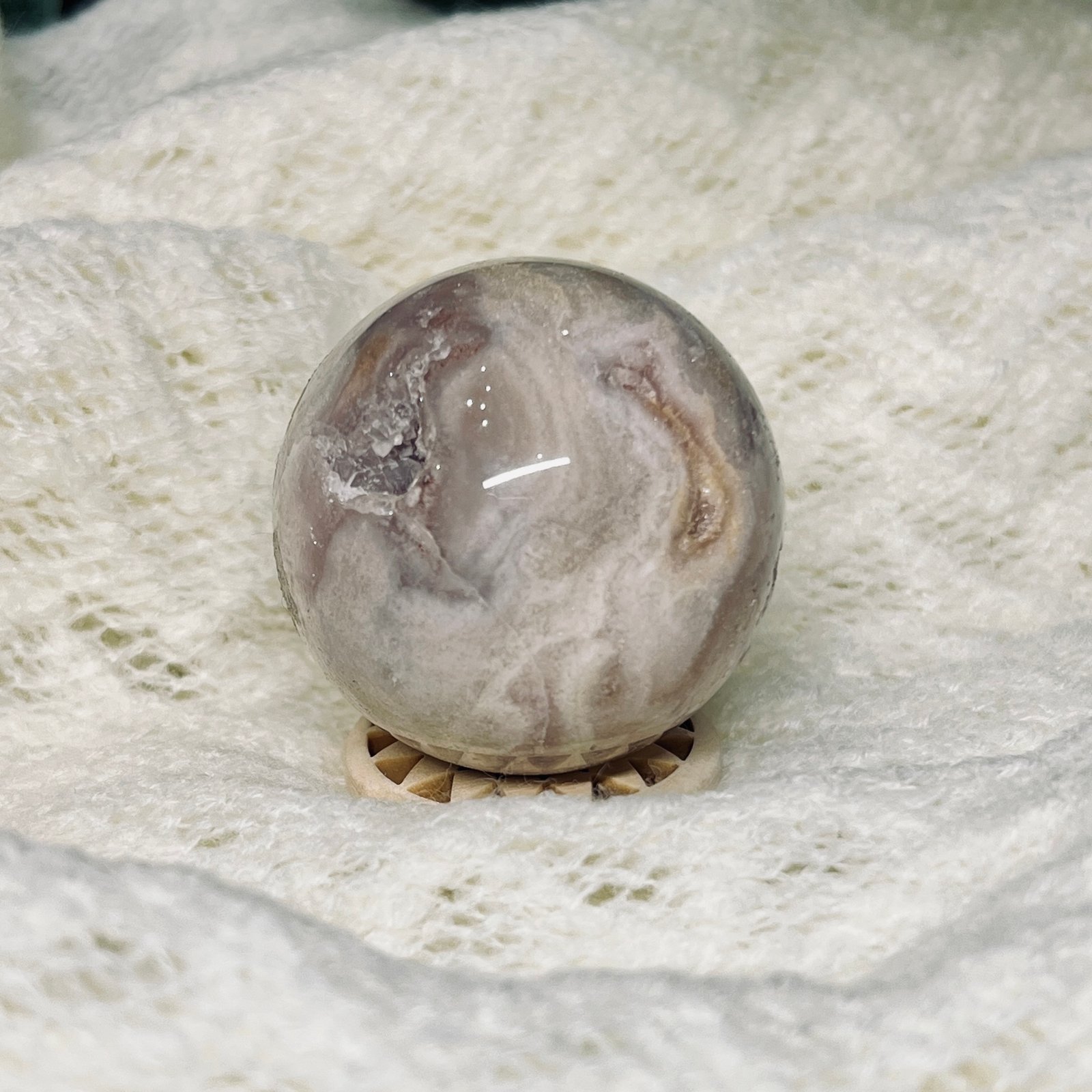 Pink amethyst sphere E