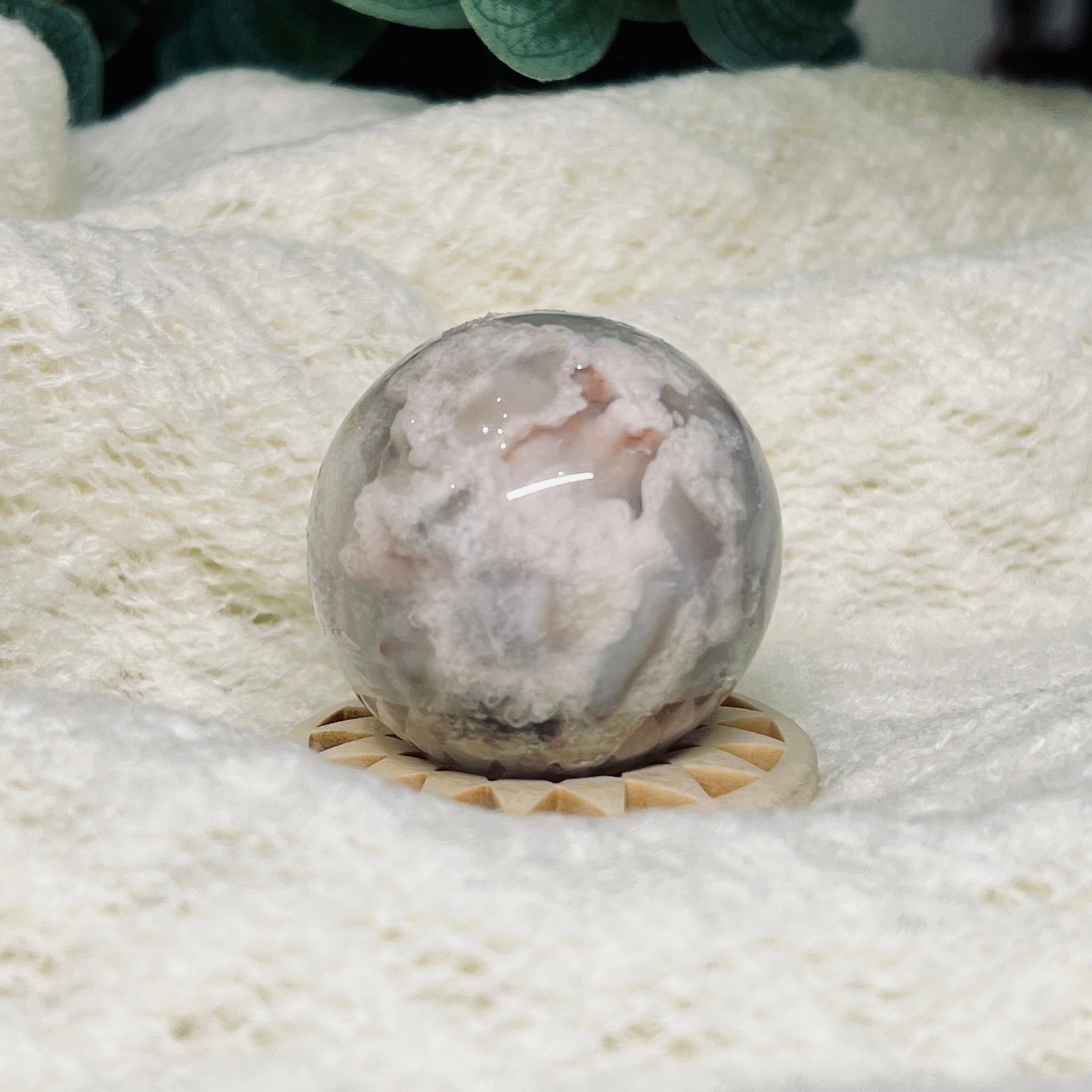 Pink amethyst sphere F