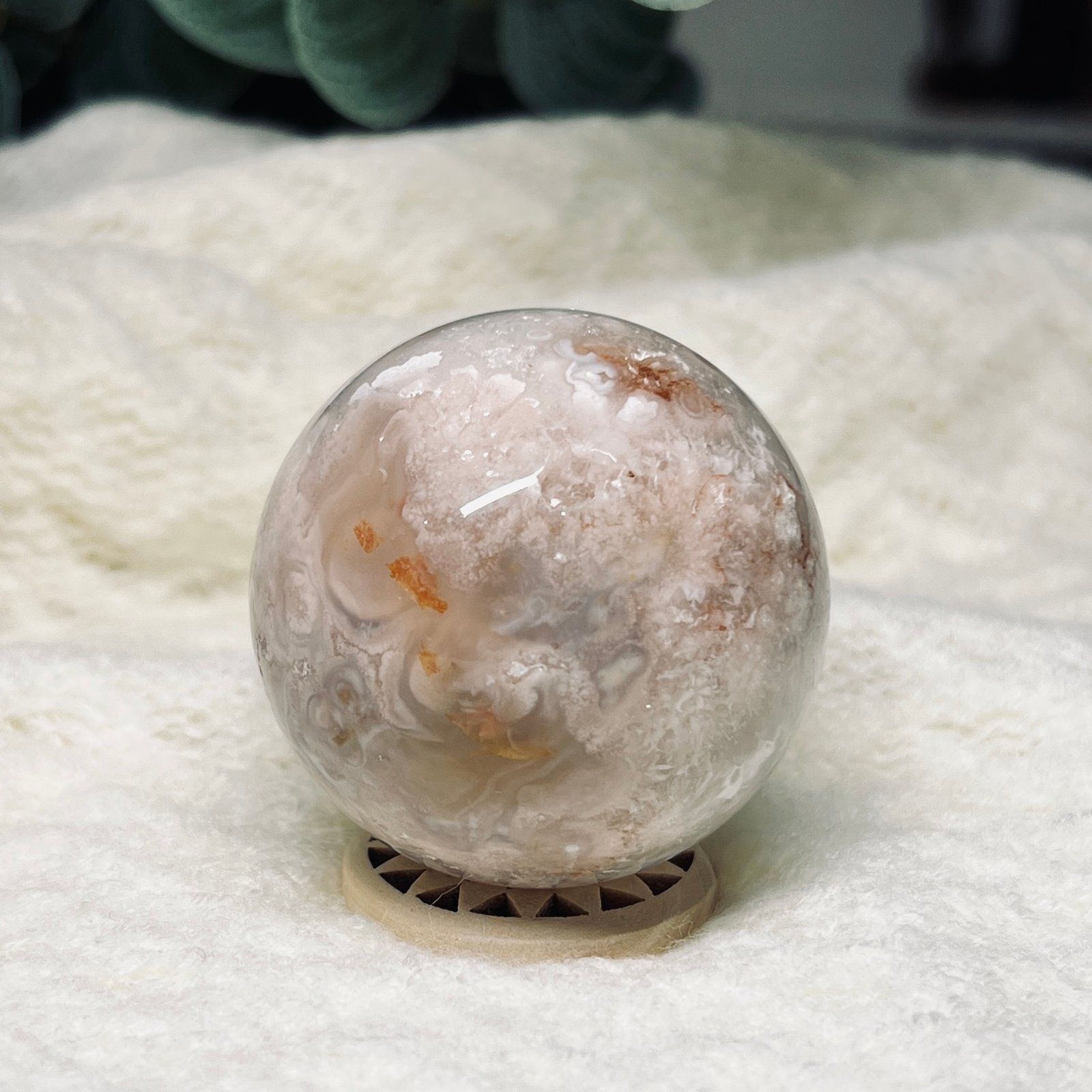 Pink amethyst sphere I