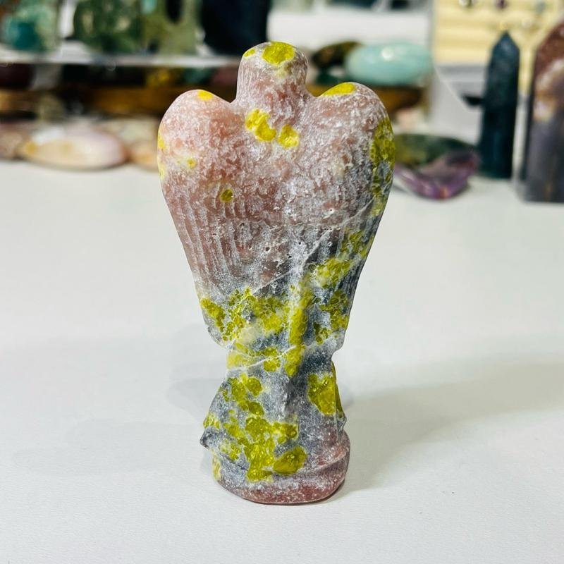 Rhyolite crystal angel figurine 10cm Rhyolite crystal angel figurine 10cm