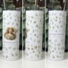 Blodeuwedd Goddess Tumbler, 20oz Skinny with Straw Blodeuwedd goddess tumbler 20oz skinny with straw, front, side and back views, Mystic Grove