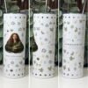 Cerridwen goddess tumbler 20oz skinny with straw, front, side and back views, Mystic Grove