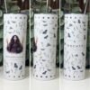 Hecate Goddess Tumbler, 20oz Skinny with Straw Hecate goddess tumbler 20oz skinny with straw, front, side and back views, Mystic Grove
