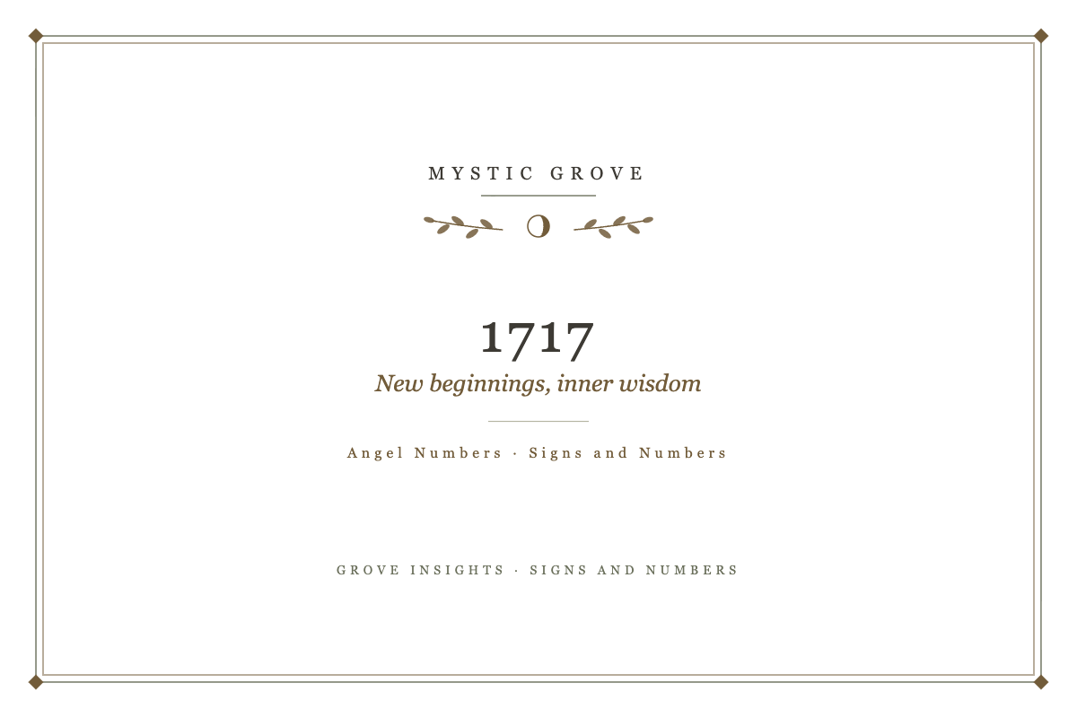 1717 angel number meaning card: new beginnings guided by inner wisdom