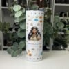 Coyolxauhqui goddess tumbler front with her portrait