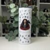 Morrigan goddess tumbler front with her portrait