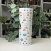 Coyolxauhqui goddess tumbler 20oz, side view of the pattern