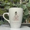 Chang'e goddess mug 13oz, picture side with her portrait and title, Mystic Grove