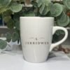 Cerridwen Goddess Mug 13oz Cerridwen goddess mug 13oz, name side with crescent moon and leaf sprigs
