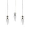 Clear Quartz chamber pendulum with silver plated cavity view 2