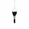 Black Agate angel pendulum with ring frame