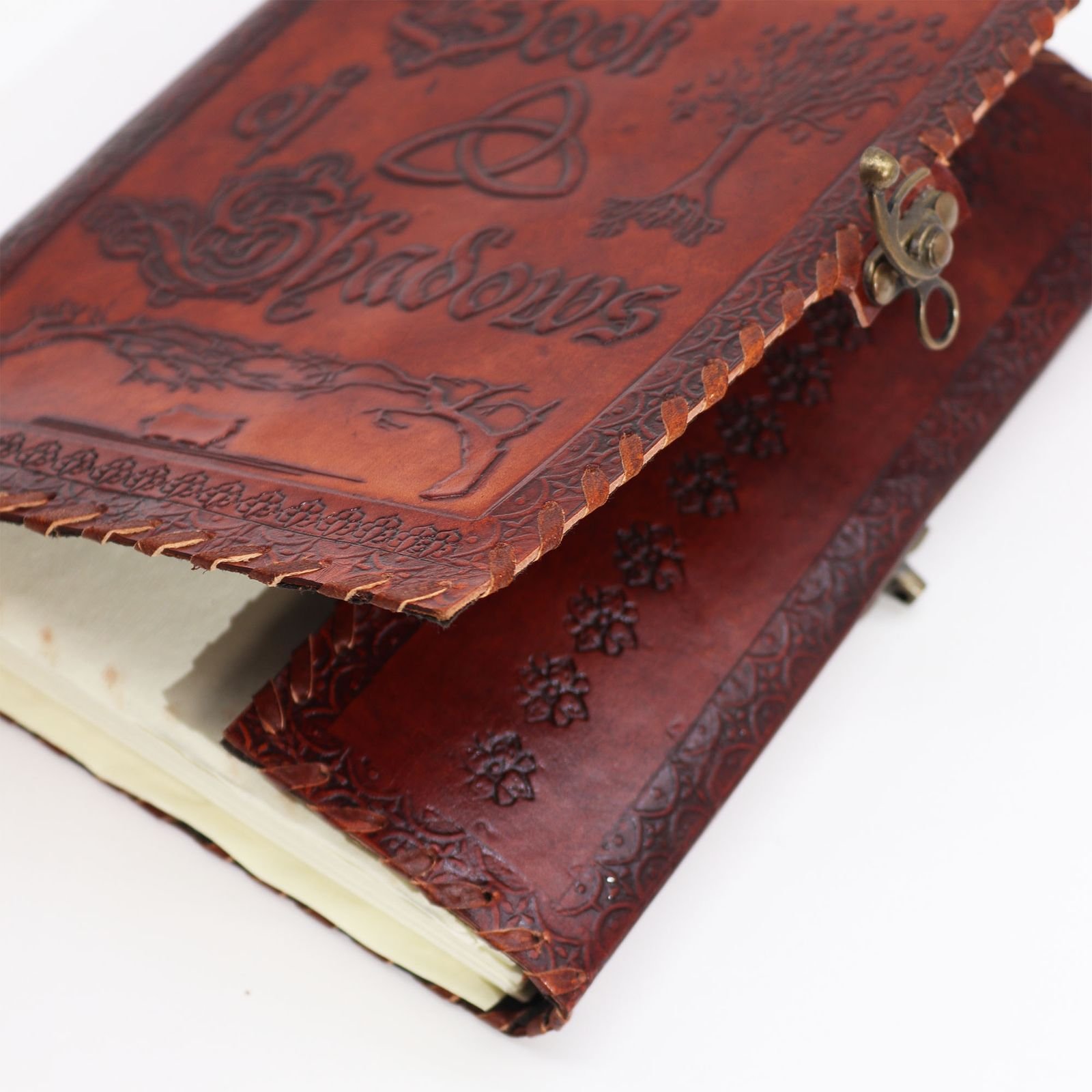bG9jYWw6Ly9tZWRpYS85Si9DRC82MFIzMEMxRzZXVDNDRDlKL2U1MjMxNzVlLmpwZWc.jpg Large Leather Book of Shadows Dark Tan 25 x 18cm