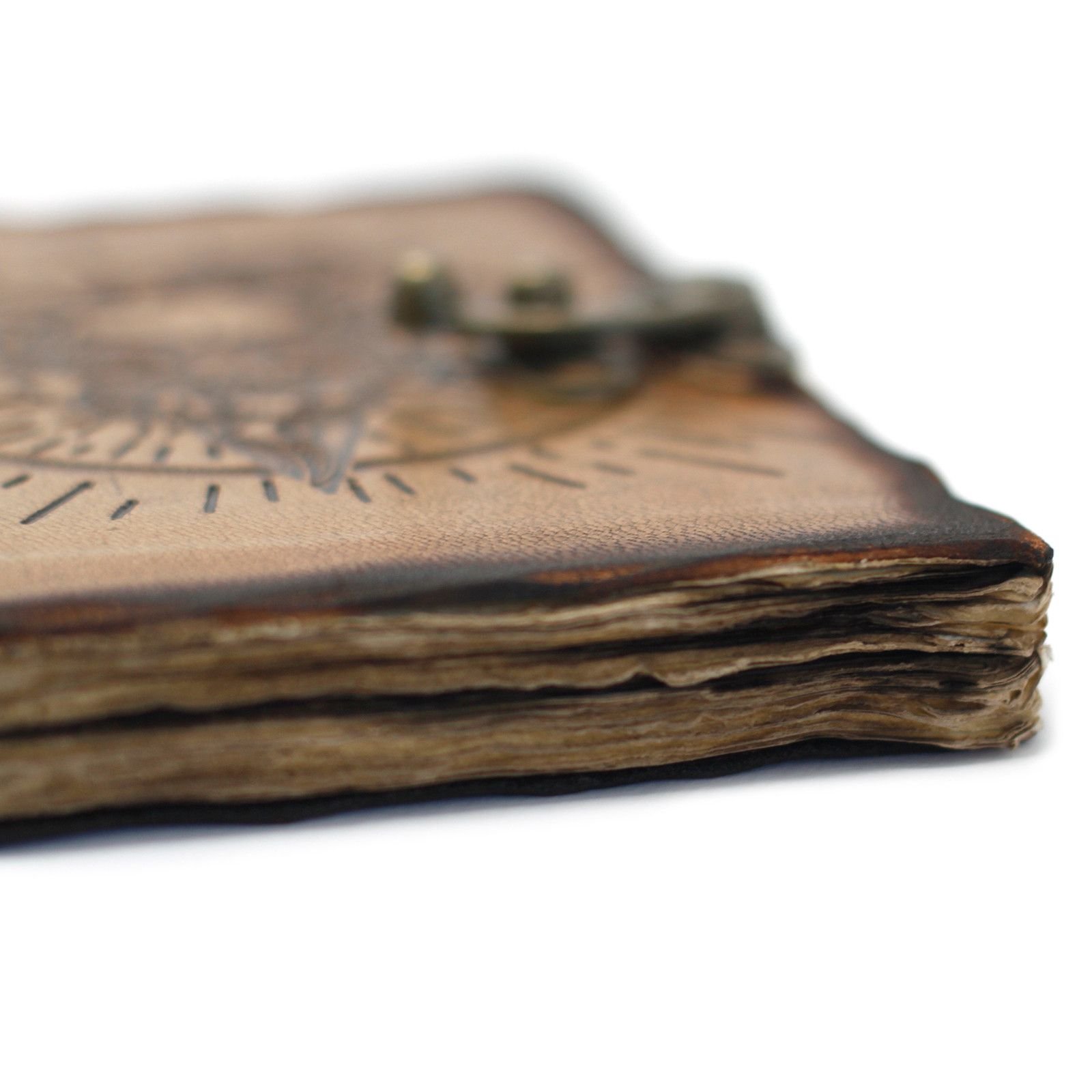 Pentagram and Skull Leather Journal, 18 x 13cm view 6
