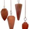 Carnelian crystal pendulum 4cm, assorted shapes view 2