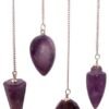 Amethyst crystal pendulum 4cm, assorted shapes view 2