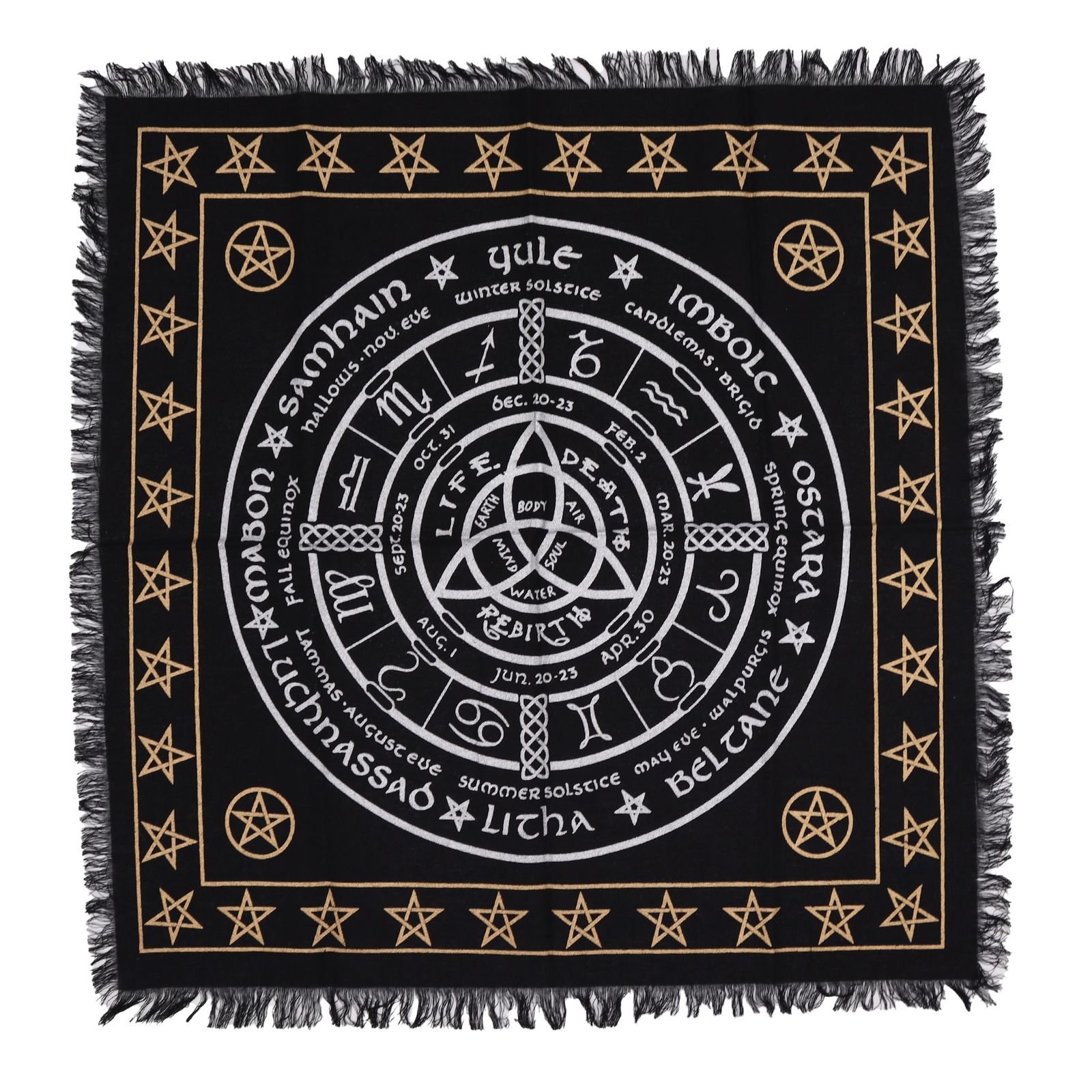 Wheel of the Year Altar Cloth 50 x 50cm