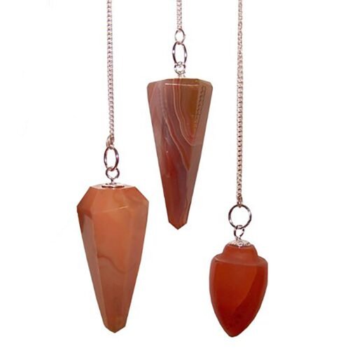 Carnelian crystal pendulum 4cm, assorted shapes
