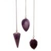 Amethyst crystal pendulum 4cm, assorted shapes