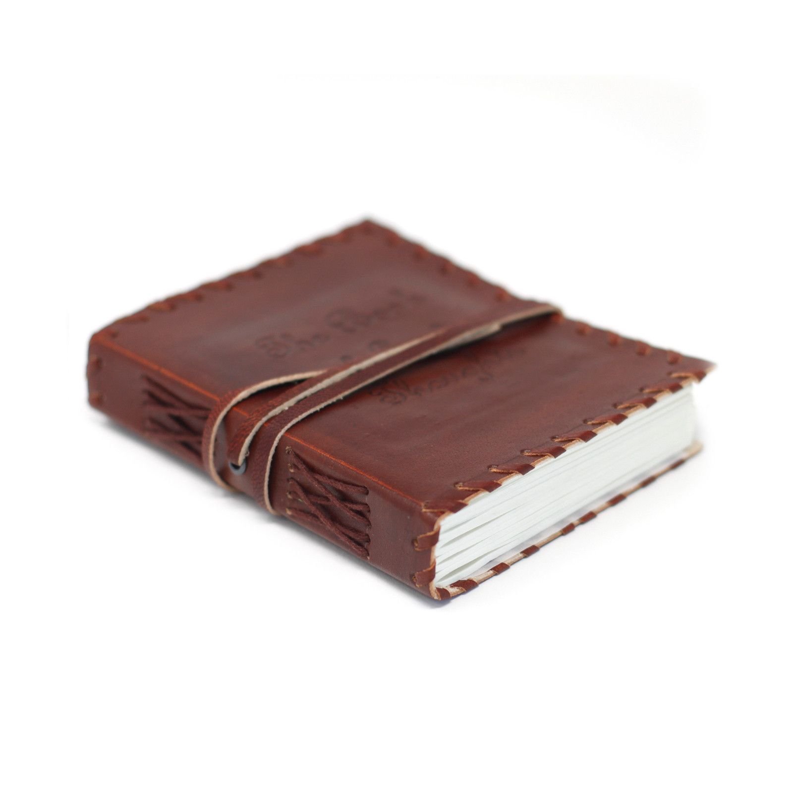 bG9jYWw6Ly9tZWRpYS85Ti80Qy82MFIzMEMxRzZNVjM0QzlOL2EzN2EwNjViLmpwZWc.jpg Book of Thoughts Leather Journal with Wrap, 15.5 x 12cm view 2